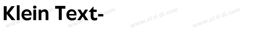 Klein Text字体转换